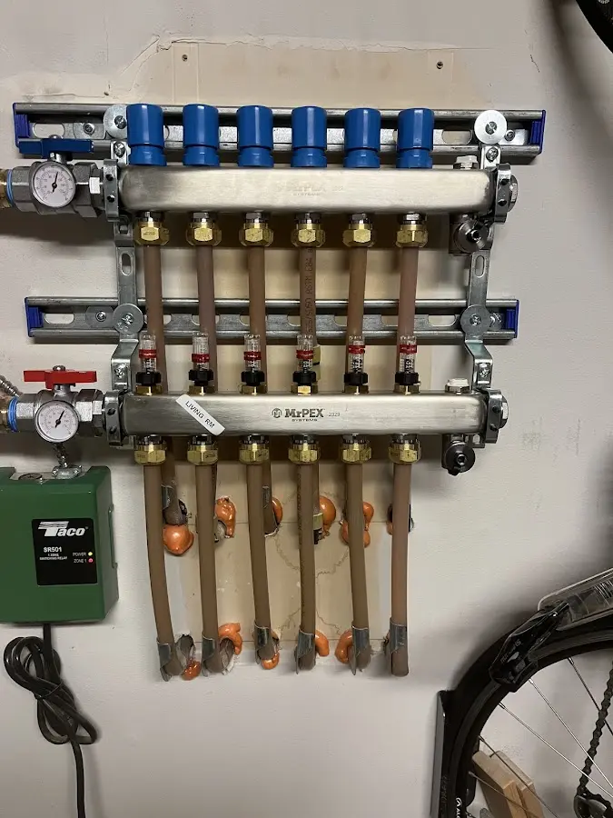 Plumber performing Leak Detection at a residential property in Stow